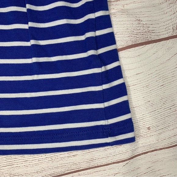 HANNA ANDERSSON Blue and white striped ruffled dress 4T 5T - Picture 4 of 11